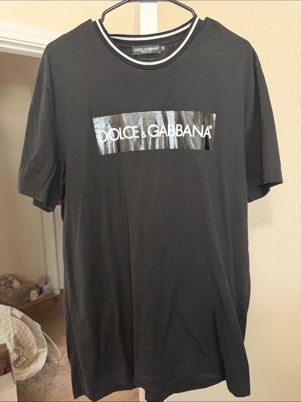 Dolce & Gabbana Black Short Sleeve Logo Tee